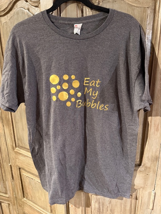 Hanes Other - Hanes Heathered Grey Tee with 'Eat My Bubbles' Graphic